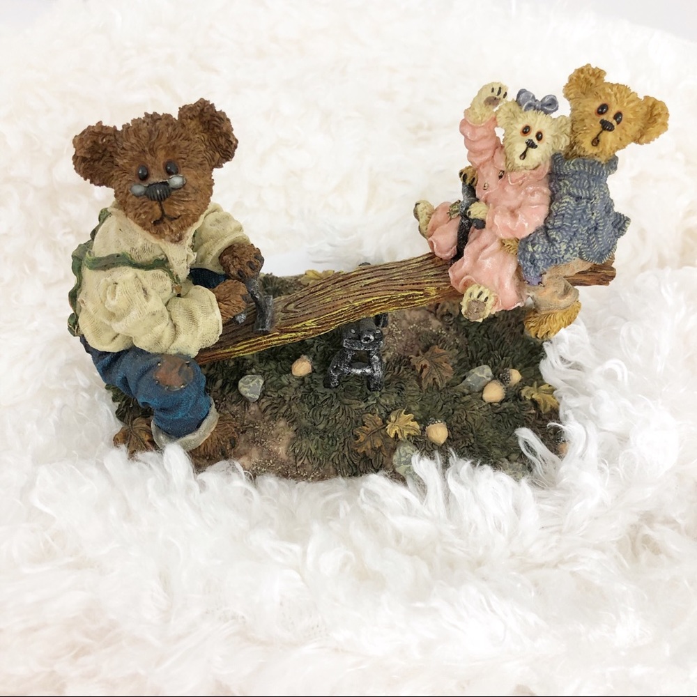 BOYD’S BEARS Vintage 2001 Grandpa Bearikins seesaw